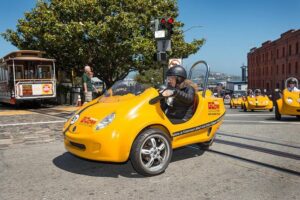 1HR San Francisco Chinatown and Downtown GoCar Tour - Palace of Fine Arts to the Golden Gate: your first taste of iconic SF