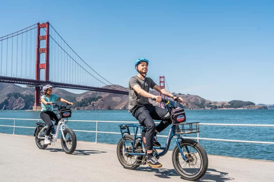 San Francisco: Electric Bike Rental with Ferry Option - Crossing the Golden Gate Bridge on the bike lane: the main event
