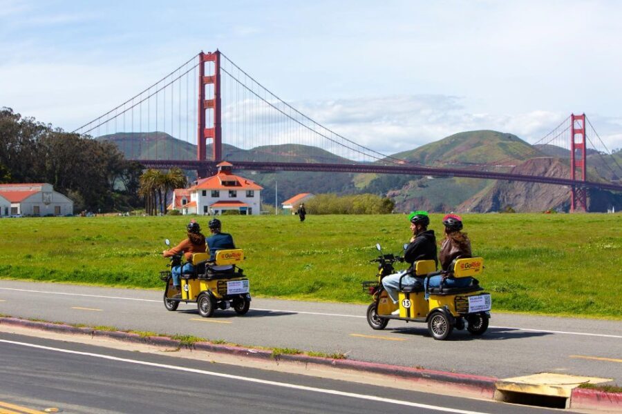 San Francisco: Electric Scooter Rental with GPS Storytelling - Crissy Field and Marina Green: Bay views with Alcatraz in frame