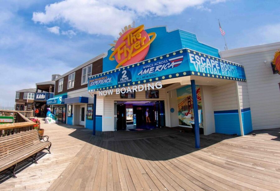 San Francisco: Pier 39 Kids Flyer Thrill Zone Combo Ticket - 7D Ride Experience: Shooter-Style Battles on a Moving Thrill Ride